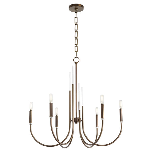 Quorum Summit 6Lt Chandelier, Dark Brass