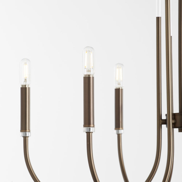Quorum Summit 6Lt Chandelier, Dark Brass