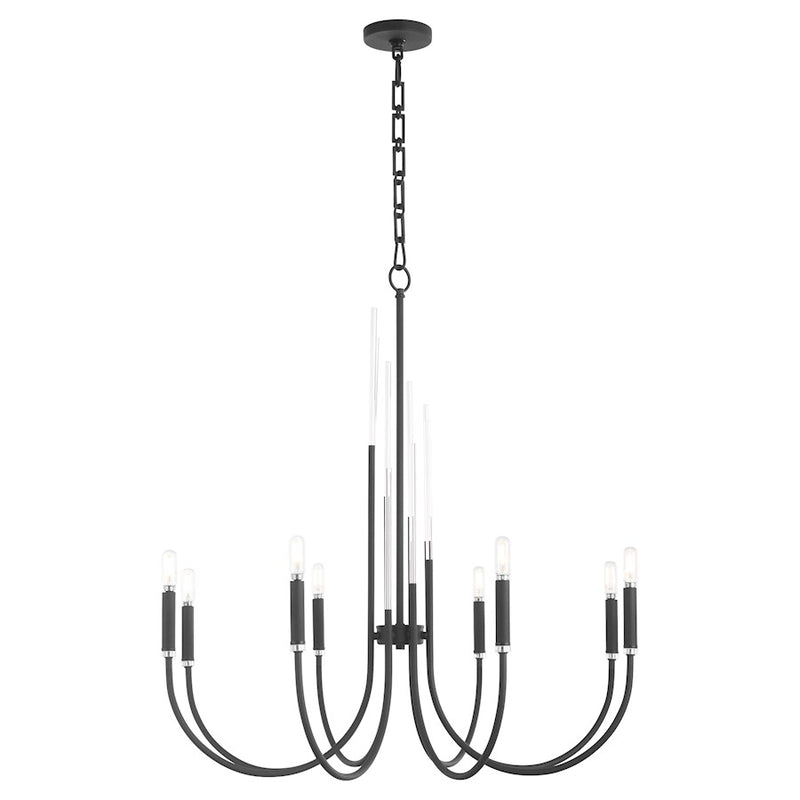 Quorum Summit 8Lt Chandelier, Textured Black