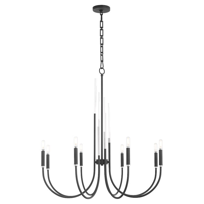 Quorum Summit 8Lt Chandelier, Textured Black