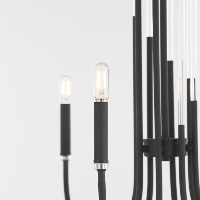 Quorum Summit 8Lt Chandelier, Textured Black