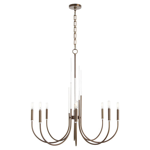 Quorum Summit 8Lt Chandelier, Dark Brass