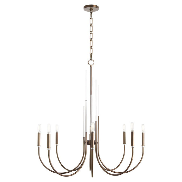 Quorum Summit 8Lt Chandelier, Dark Brass