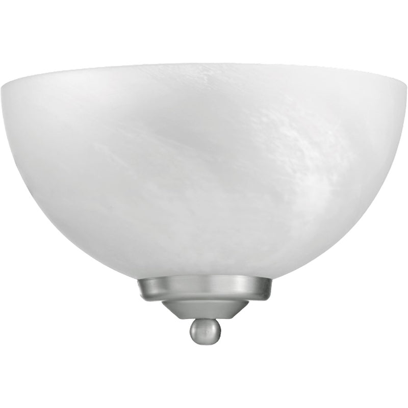 Quorum Hemisphere 1 Light Wall Sconce, Satin Nickel