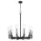 Quorum Harbin 10Lt Chandelier, Textured Black/Clear - 6277-10-69