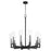 Quorum Harbin 10Lt Chandelier, Textured Black/Clear