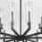 Quorum Harbin 10Lt Chandelier, Textured Black/Clear