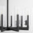 Quorum Harbin 10Lt Chandelier, Textured Black/Clear