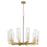 Quorum Harbin 10Lt Chandelier, Aged Brass/Clear