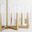 Quorum Harbin 10Lt Chandelier, Aged Brass/Clear