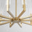 Quorum Harbin 10Lt Chandelier, Aged Brass/Clear
