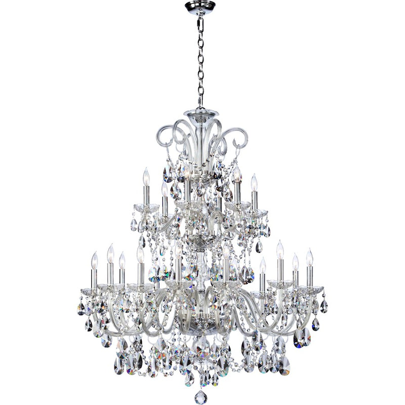 Quorum Bohemian Katerina 18 Light Chandelier, Chrome