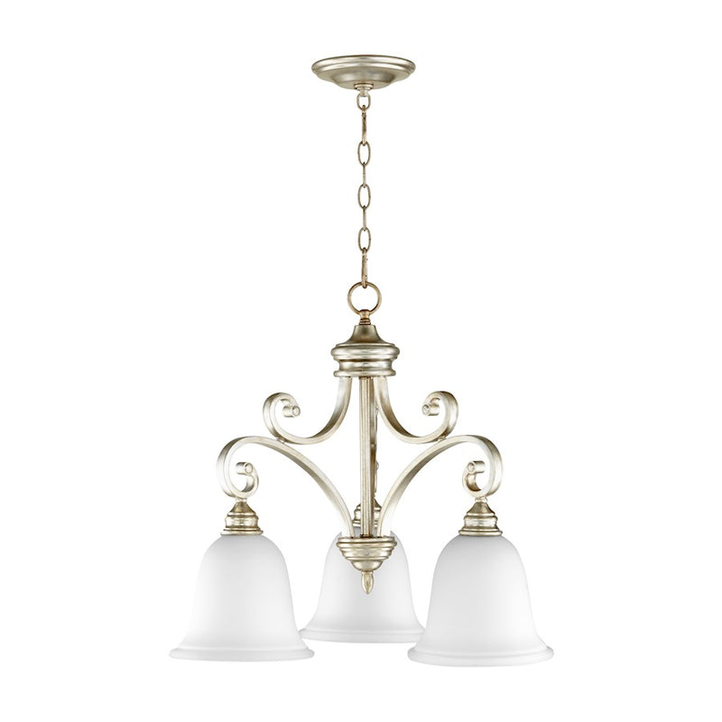 Quorum Bryant 3 Light 25' Nook Light, Aged Silver Leaf