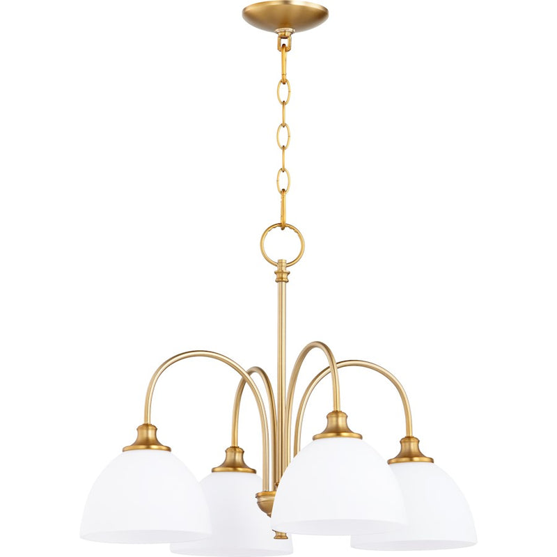 Quorum Celeste 4 Light 22' Nook Light, Aged Brass