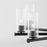 Quorum Juniper 6Lt Chandelier, Matte Black/Clear/Fluted