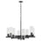 Quorum Juniper 8Lt Chandelier, Matte Black/Clear/Fluted