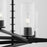 Quorum Juniper 8Lt Chandelier, Matte Black/Clear/Fluted