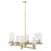 Quorum Juniper 8Lt Chandelier, Aged Brass/Clear/Fluted - 641-8-80