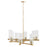 Quorum Juniper 8Lt Chandelier, Aged Brass/Clear/Fluted