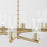 Quorum Juniper 8Lt Chandelier, Aged Brass/Clear/Fluted