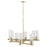 Quorum Juniper 8Lt Chandelier, Aged Brass/Clear/Fluted