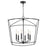 Quorum Mantle 6Lt Pendant, Matte Black - 6412-6-59