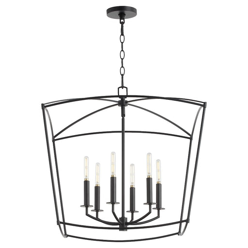 Quorum Mantle 6Lt Pendant, Matte Black