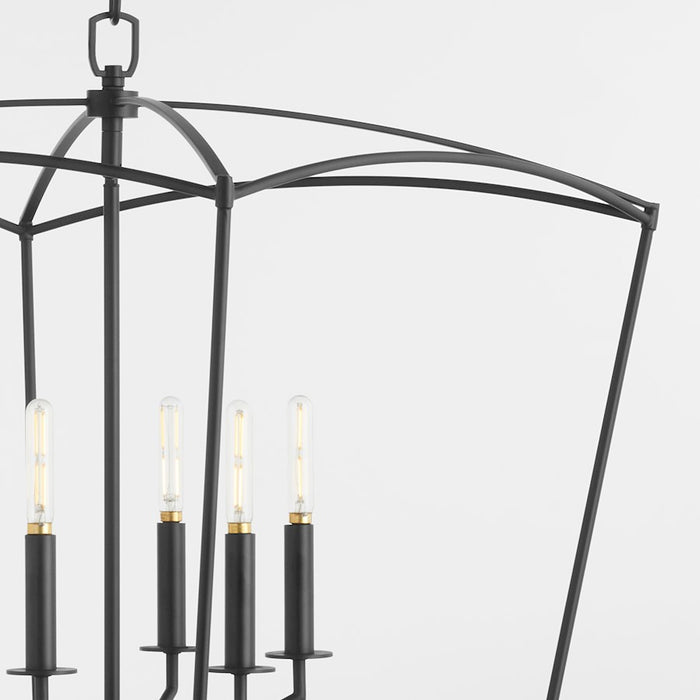 Quorum Mantle 6Lt Pendant, Matte Black