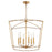 Quorum Mantle 6Lt Pendant, Gold Leaf - 6412-6-74