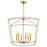 Quorum Mantle 6Lt Pendant, Gold Leaf