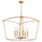 Quorum Mantle 6Lt Pendant, Gold Leaf