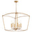 Quorum Mantle 6Lt Pendant, Gold Leaf