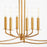 Quorum Mantle 6Lt Pendant, Gold Leaf