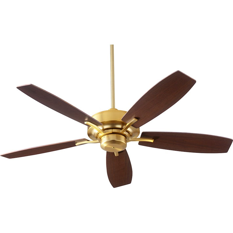 Quorum Soho Ceiling Fan, Aged Brass