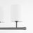 Quorum Harmony 5 Light Linear Chandelier, Matte Black/White