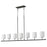 Quorum Harmony 7Lt Linear Chandelier, Matte Black/White - 647-7-59