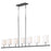 Quorum Harmony 7Lt Linear Chandelier, Matte Black/White