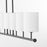 Quorum Harmony 7Lt Linear Chandelier, Matte Black/White