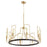 Quorum Howe 8 Light Chandelier, Noir/Aged Brass