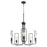 Quorum Howe 5 Light Chandelier, Noir