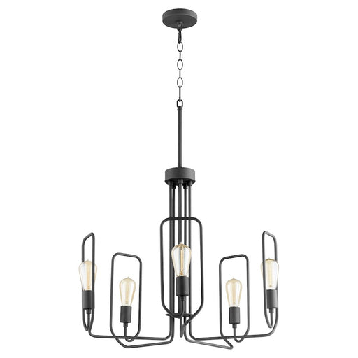 Quorum Howe 5 Light Chandelier, Noir