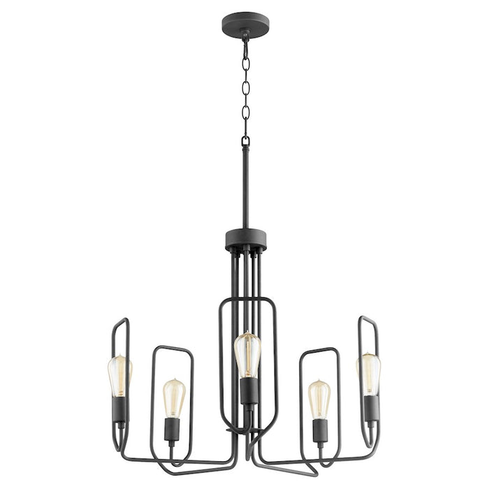 Quorum Howe 5 Light Chandelier, Noir