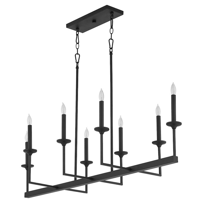 Quorum Eldorado 8Lt Linear Chandelier, Matte Black - 6505-8-59