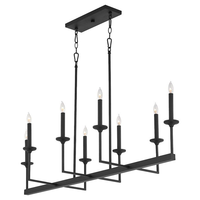 Quorum Eldorado 8Lt Linear Chandelier, Matte Black