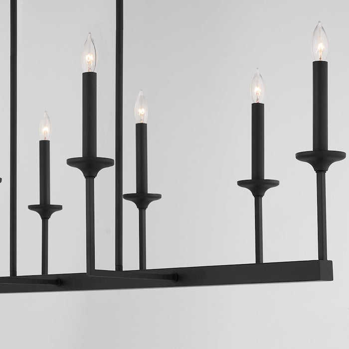 Quorum Eldorado 8Lt Linear Chandelier, Matte Black