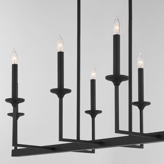 Quorum Eldorado 8Lt Linear Chandelier, Matte Black