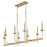 Quorum Eldorado 8Lt Linear Chandelier, Aged Brass - 6505-8-80