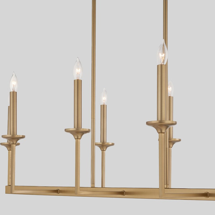 Quorum Eldorado 8Lt Linear Chandelier, Aged Brass