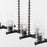 Quorum Juniper 8Lt Linear Chandelier, Matte Black/Clear/Fluted