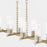 Quorum Juniper 8Lt Linear Chandelier, Aged Brass/Clear/Fluted